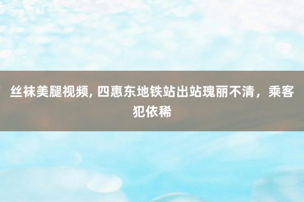 丝袜美腿视频， 四惠东地铁站出站瑰丽不清，乘客犯依稀