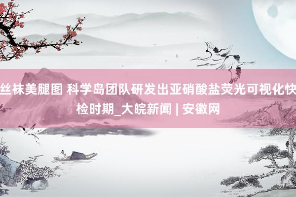 丝袜美腿图 科学岛团队研发出亚硝酸盐荧光可视化快检时期_大皖新闻 | 安徽网