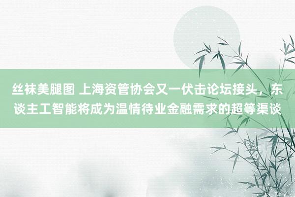 丝袜美腿图 上海资管协会又一伏击论坛接头，东谈主工智能将成为温情待业金融需求的超等渠谈