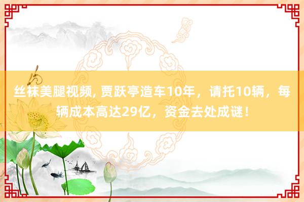 丝袜美腿视频， 贾跃亭造车10年，请托10辆，每辆成本高达29亿，资金去处成谜！