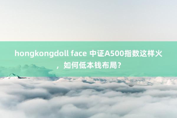 hongkongdoll face 中证A500指数这样火，如何低本钱布局？