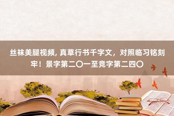 丝袜美腿视频， 真草行书千字文，对照临习铭刻牢！景字第二〇一至竞字第二四〇