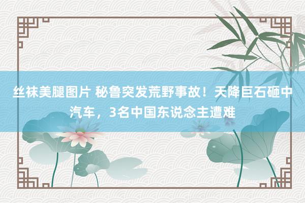 丝袜美腿图片 秘鲁突发荒野事故！天降巨石砸中汽车，3名中国东说念主遭难