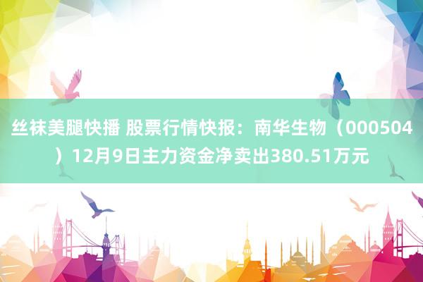 丝袜美腿快播 股票行情快报：南华生物（000504）12月9日主力资金净卖出380.51万元