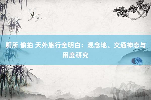 厕所 偷拍 天外旅行全明白：观念地、交通神态与用度研究