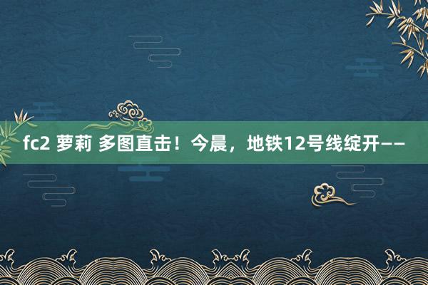 fc2 萝莉 多图直击！今晨，地铁12号线绽开——