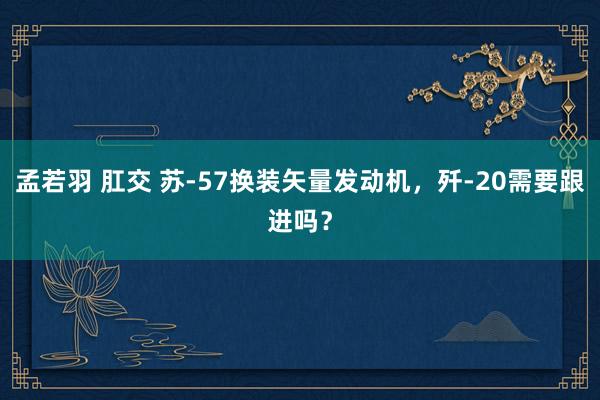 孟若羽 肛交 苏-57换装矢量发动机，歼-20需要跟进吗？