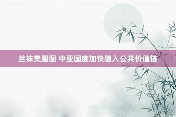 丝袜美腿图 中亚国度加快融入公共价值链