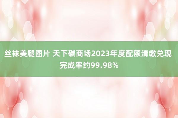 丝袜美腿图片 天下碳商场2023年度配额清缴兑现 完成率约99.98%