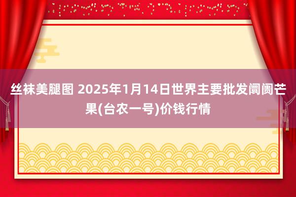 丝袜美腿图 2025年1月14日世界主要批发阛阓芒果(台农一号)价钱行情