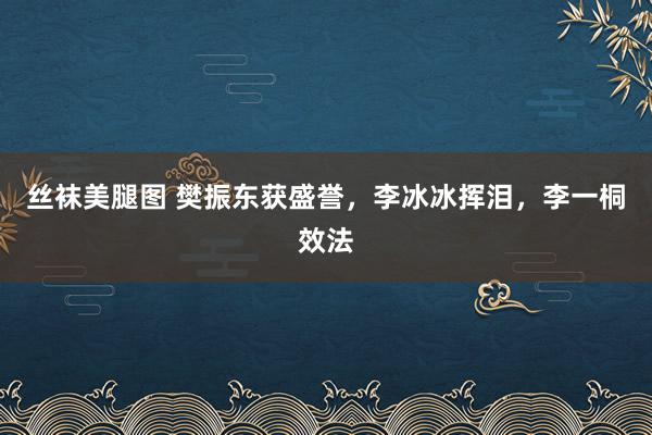 丝袜美腿图 樊振东获盛誉，李冰冰挥泪，李一桐效法