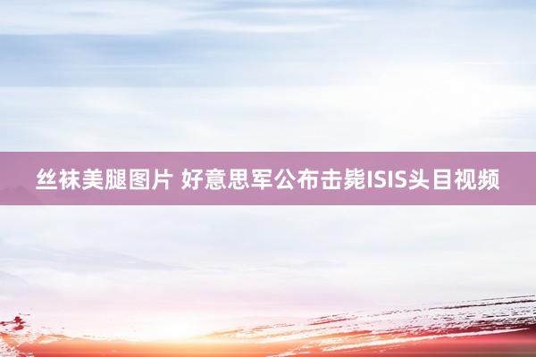 丝袜美腿图片 好意思军公布击毙ISIS头目视频