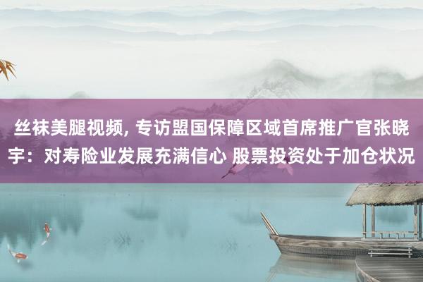 丝袜美腿视频， 专访盟国保障区域首席推广官张晓宇：对寿险业发展充满信心 股票投资处于加仓状况
