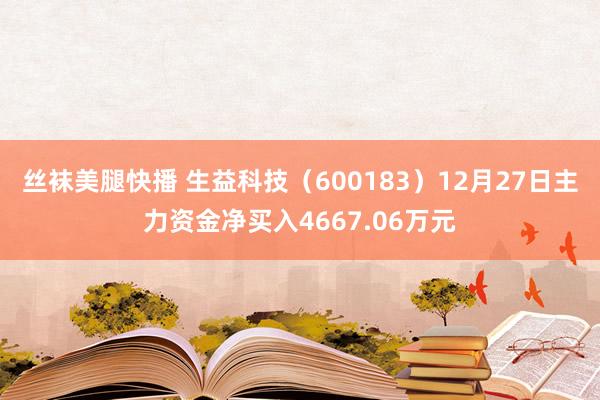 丝袜美腿快播 生益科技（600183）12月27日主力资金净买入4667.06万元