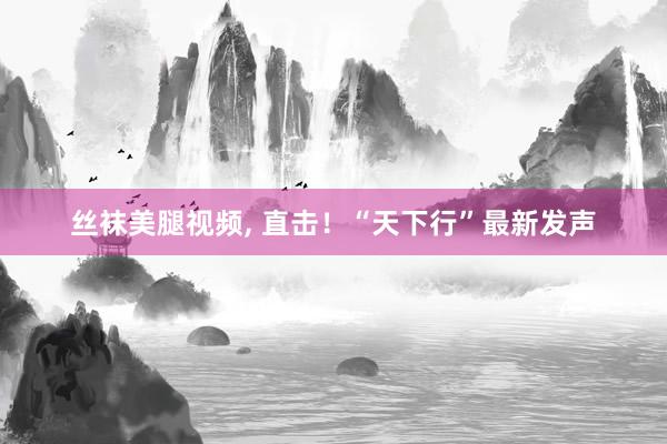 丝袜美腿视频， 直击！“天下行”最新发声