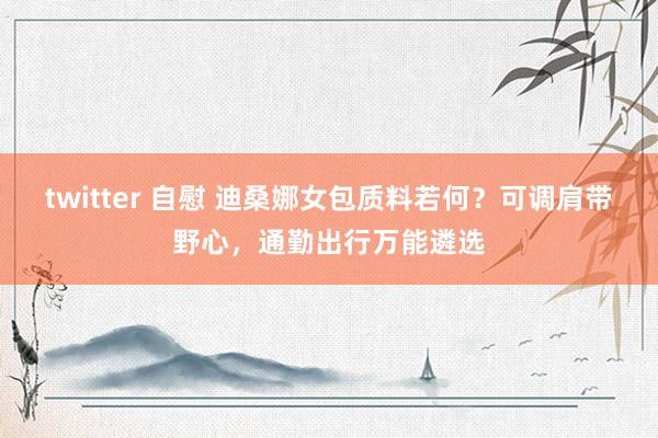 twitter 自慰 迪桑娜女包质料若何？可调肩带野心，通勤出行万能遴选