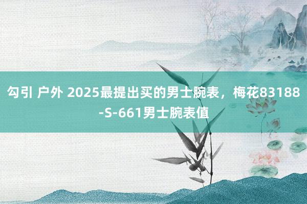 勾引 户外 2025最提出买的男士腕表，梅花83188-S-661男士腕表值