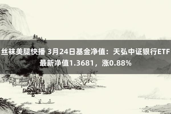 丝袜美腿快播 3月24日基金净值：天弘中证银行ETF最新净值1.3681，涨0.88%