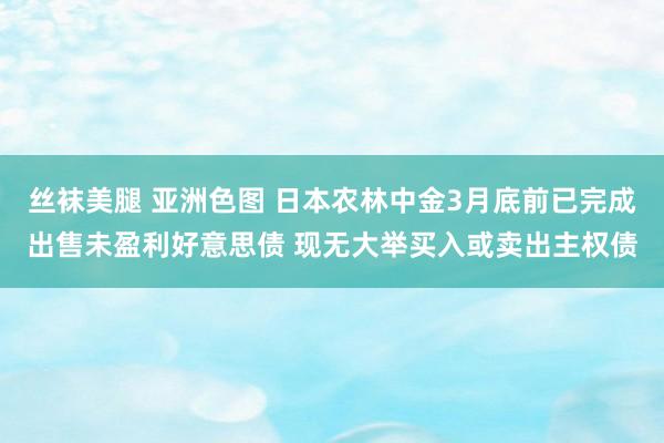 丝袜美腿 亚洲色图 日本农林中金3月底前已完成出售未盈利好意思债 现无大举买入或卖出主权债